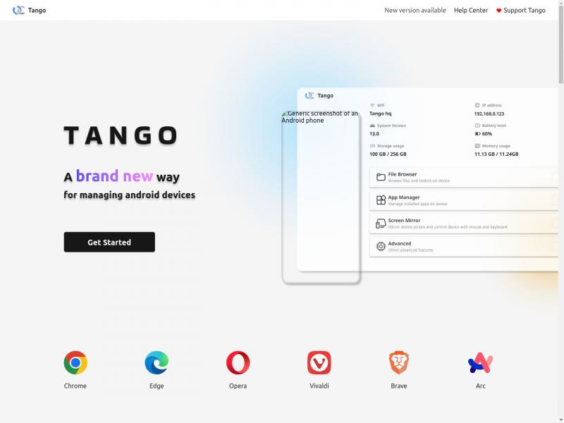 【Tango】一款用于控制 Android 设备的 Web 应用<b>※</b>2024年04月02日网站截图