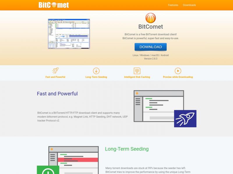【比特彗星】一款免费的BT/HTTP/FTP下载软件<b>※</b>2024年07月18日网站截图