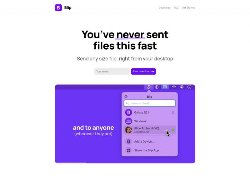 【Blip】发送文件的最快方式<b>※</b>2024年05月11日网站截图