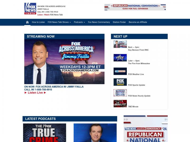 【福克斯新闻电台】FOX News Radio福克斯新闻电台<b>※</b>2024年10月30日网站截图