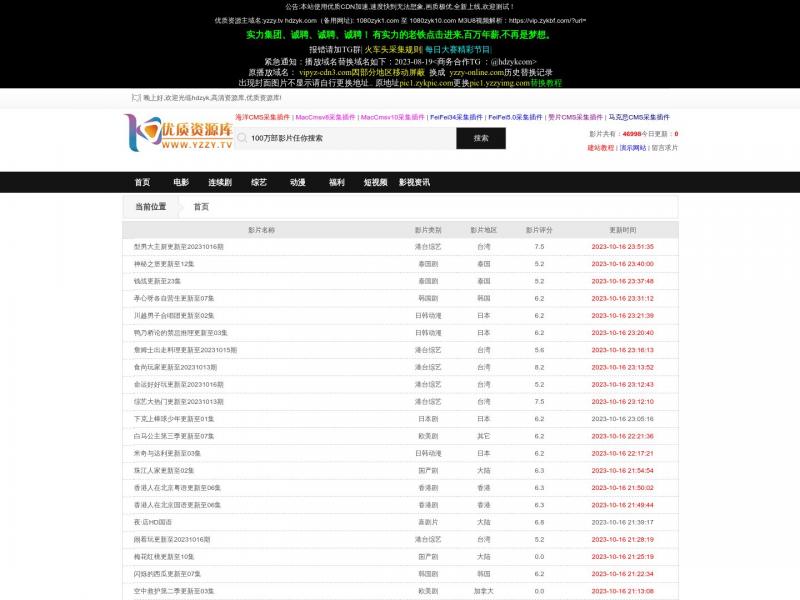 【麻花资源】2023年10月17日网站截图