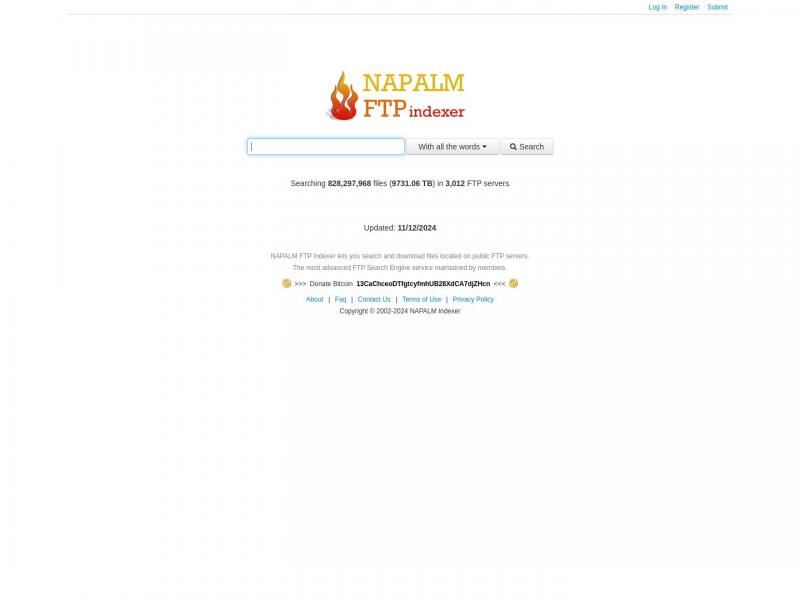 【FTP搜索】NAPALM FTP Indexer<b>※</b>2024年11月16日网站截图