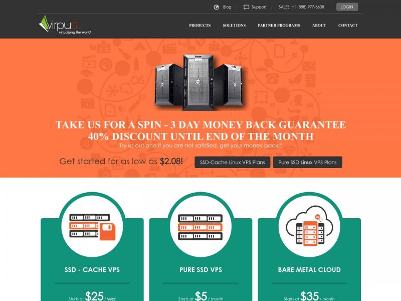 【virpus】Cheap VPS - SSD Linux VPS and SSD Windows VPS Hosting & Xen VPS <b>※</b>2024年10月22日网站截图